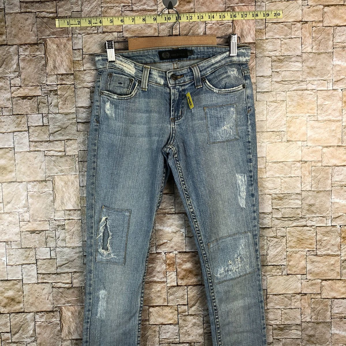 Japanese Brand John Esraya Blue Distressed Denim Pants #A952 Size 27" / US 4 / IT 40 - 2 Thumbnail
