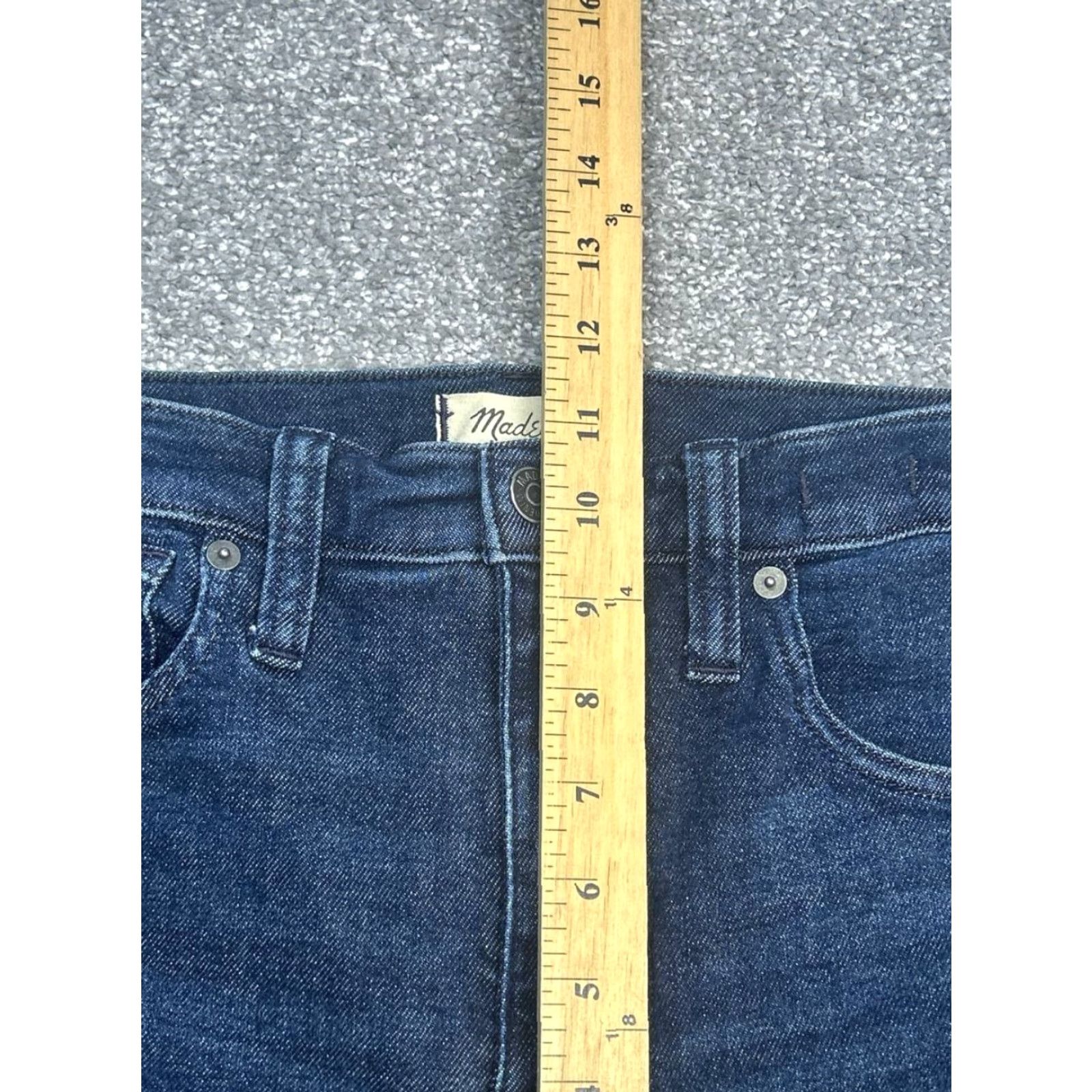 Madewell Madewell Jeans Womens 28 Blue Denim Cotton Stretch High Rise Skinny Leg 29x27 Size 28" / US 6 / IT 42 - 4 Thumbnail