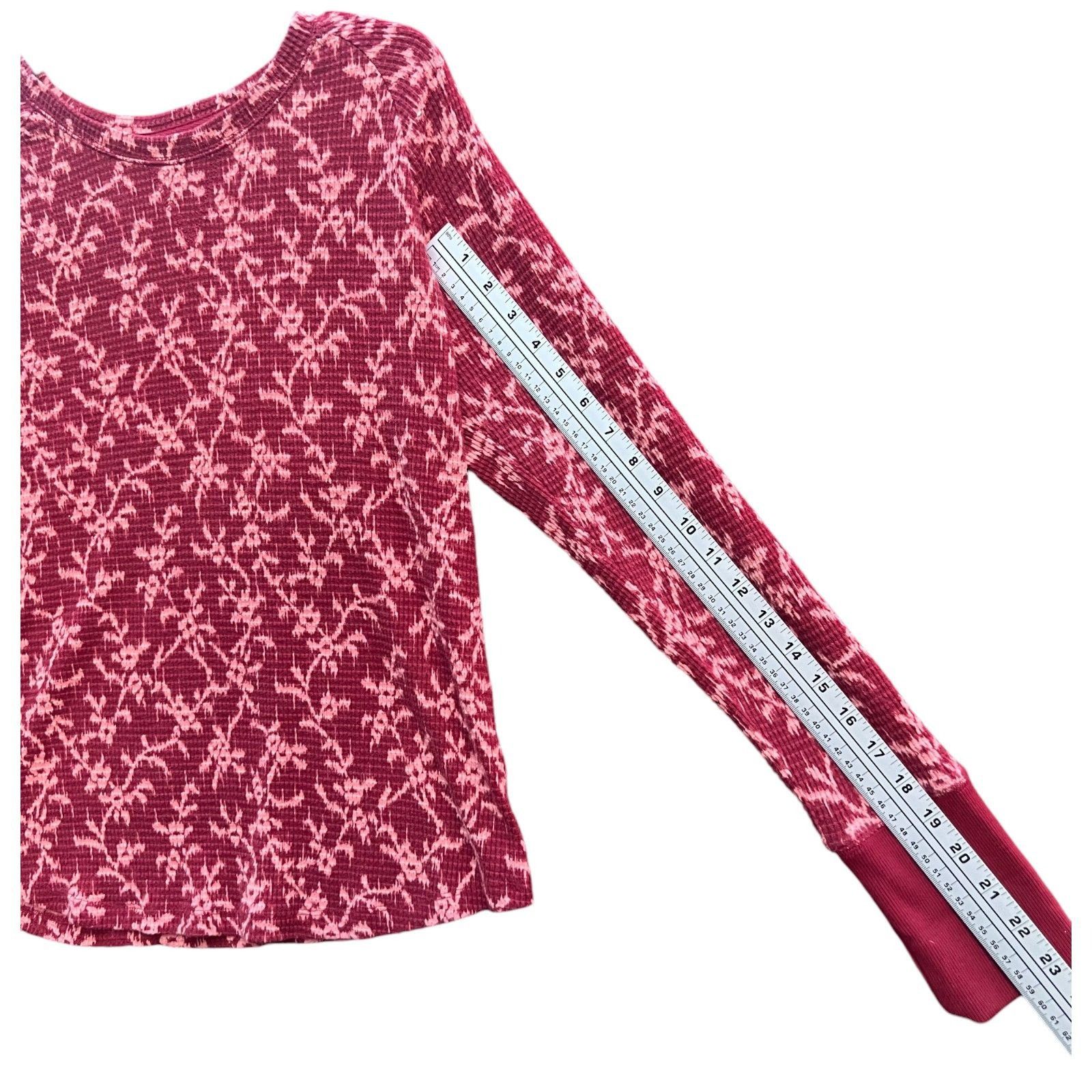 Other Knox Rose - Women's Long Sleeve Thermal Top - Burgundy - Lar Size L / US 10 / IT 46 - 9 Thumbnail
