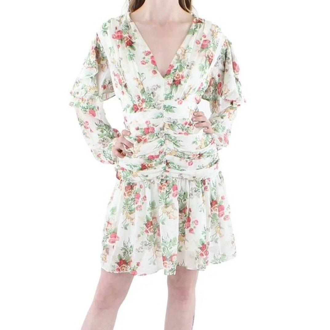 Other BEULAH Women’s Floral Print Chiffon Shift Dress Size L | NWT Size L / US 10 / IT 46 - 1 Thumbnail