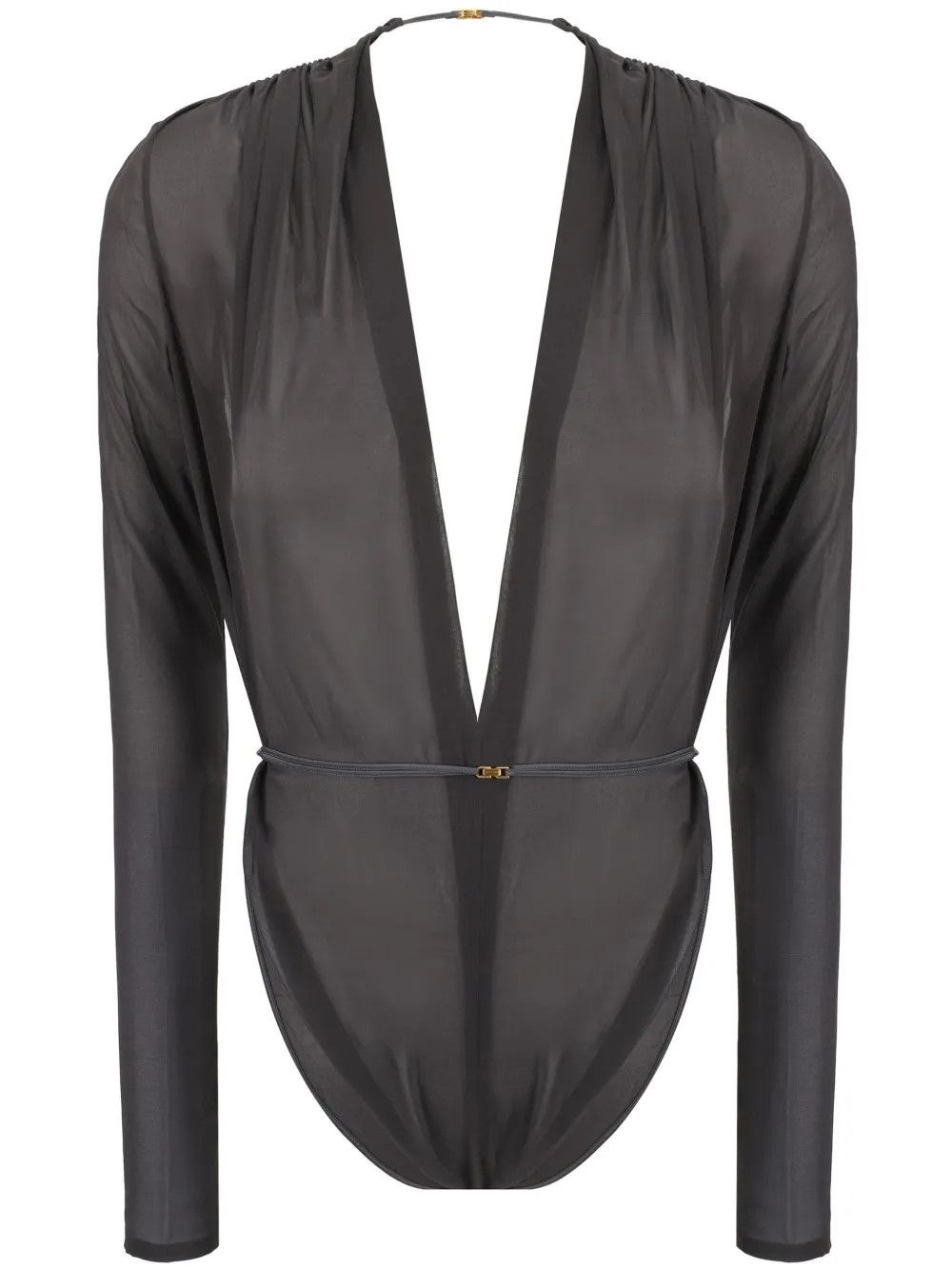 Saint Laurent Paris o1y0126 Bodysuit in Dark Gray Size L / US 10 / IT 46 - 1 Thumbnail