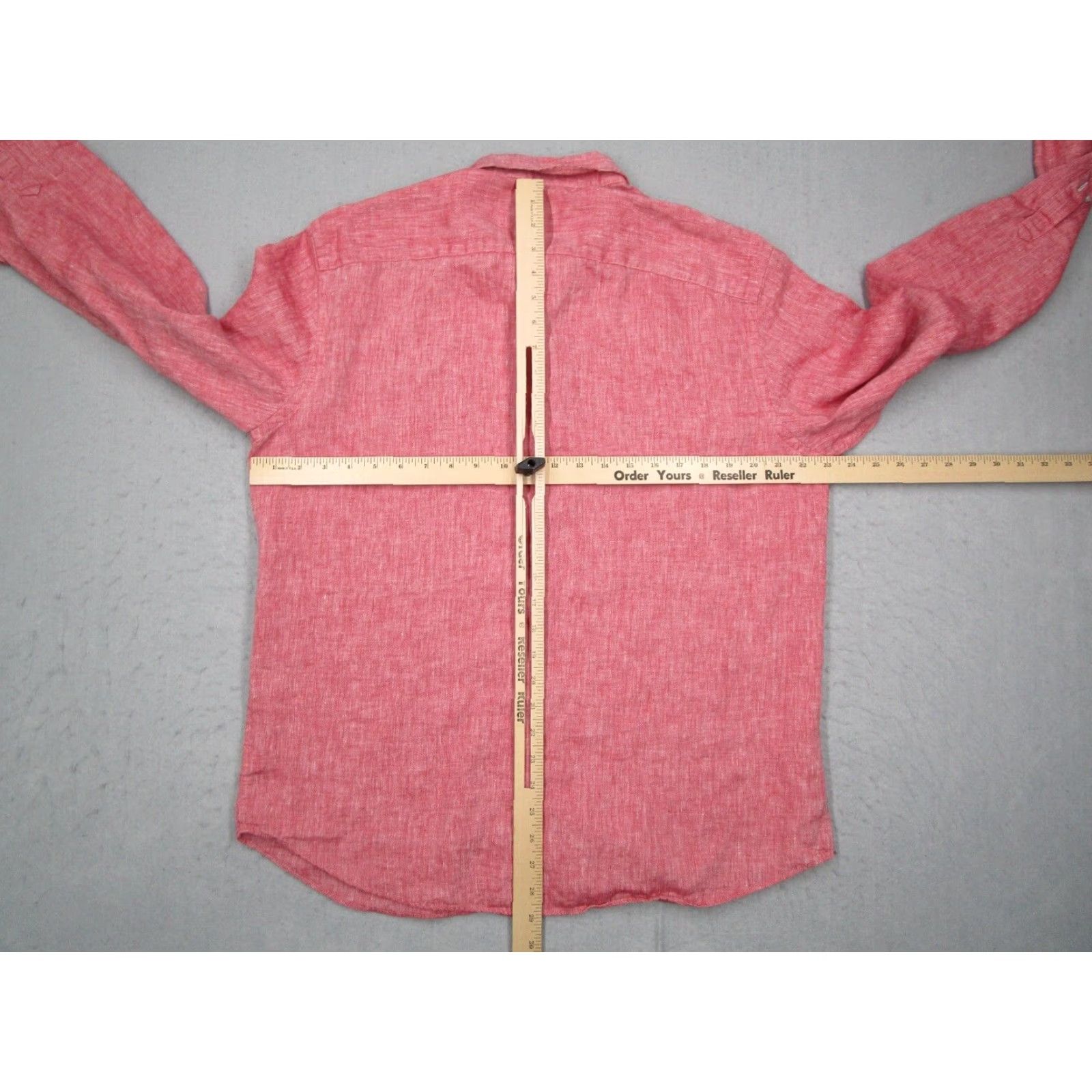 UNTUCKit Untuckit Mens Slim Fit Linen Shirt Extra Large XL Red Certan De May Size US XL / EU 56 / 4 - 6 Thumbnail