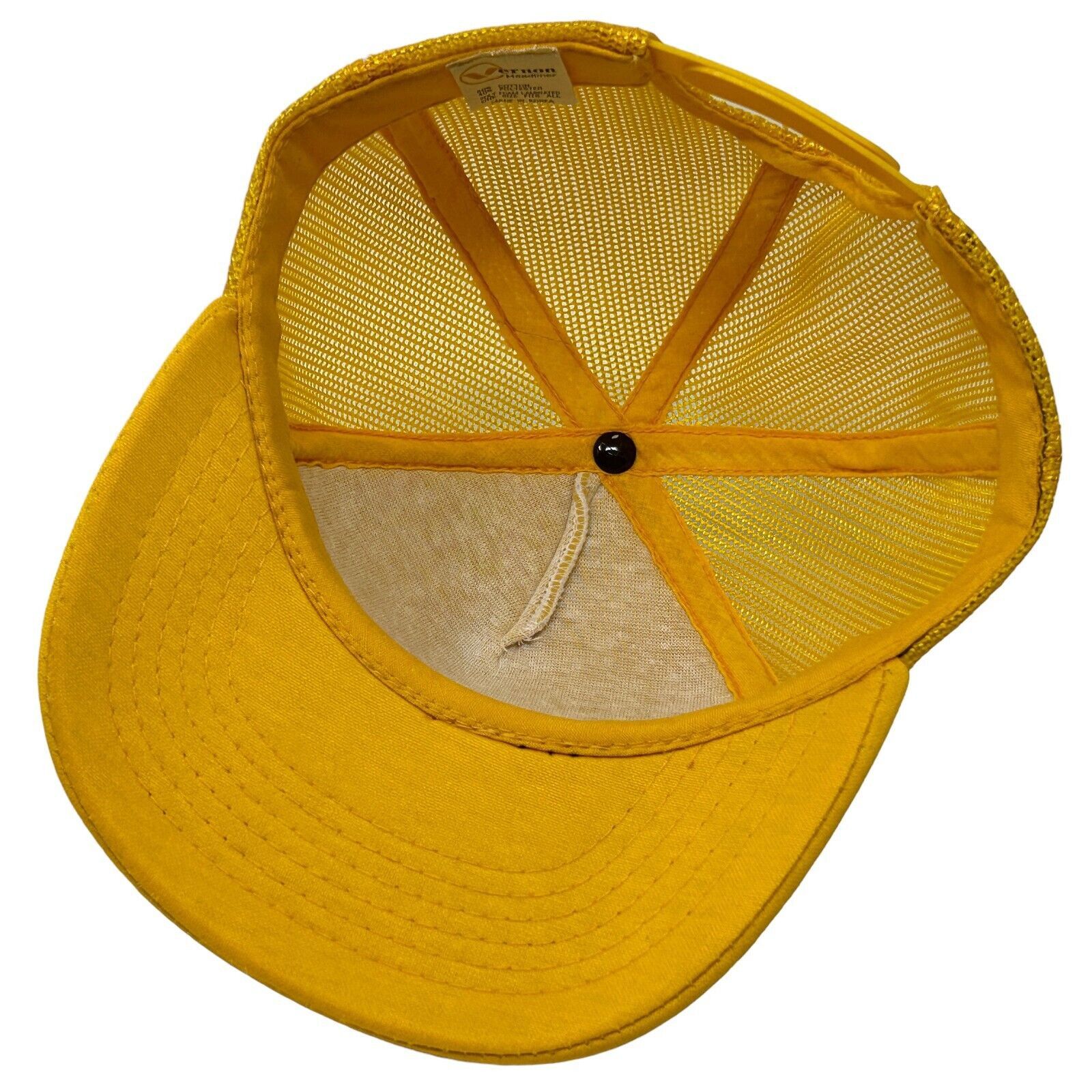 Vintage Vintage 80s Trench Plate Rental Co Trucker Hat Cap Yellow Size ONE SIZE - 4 Thumbnail