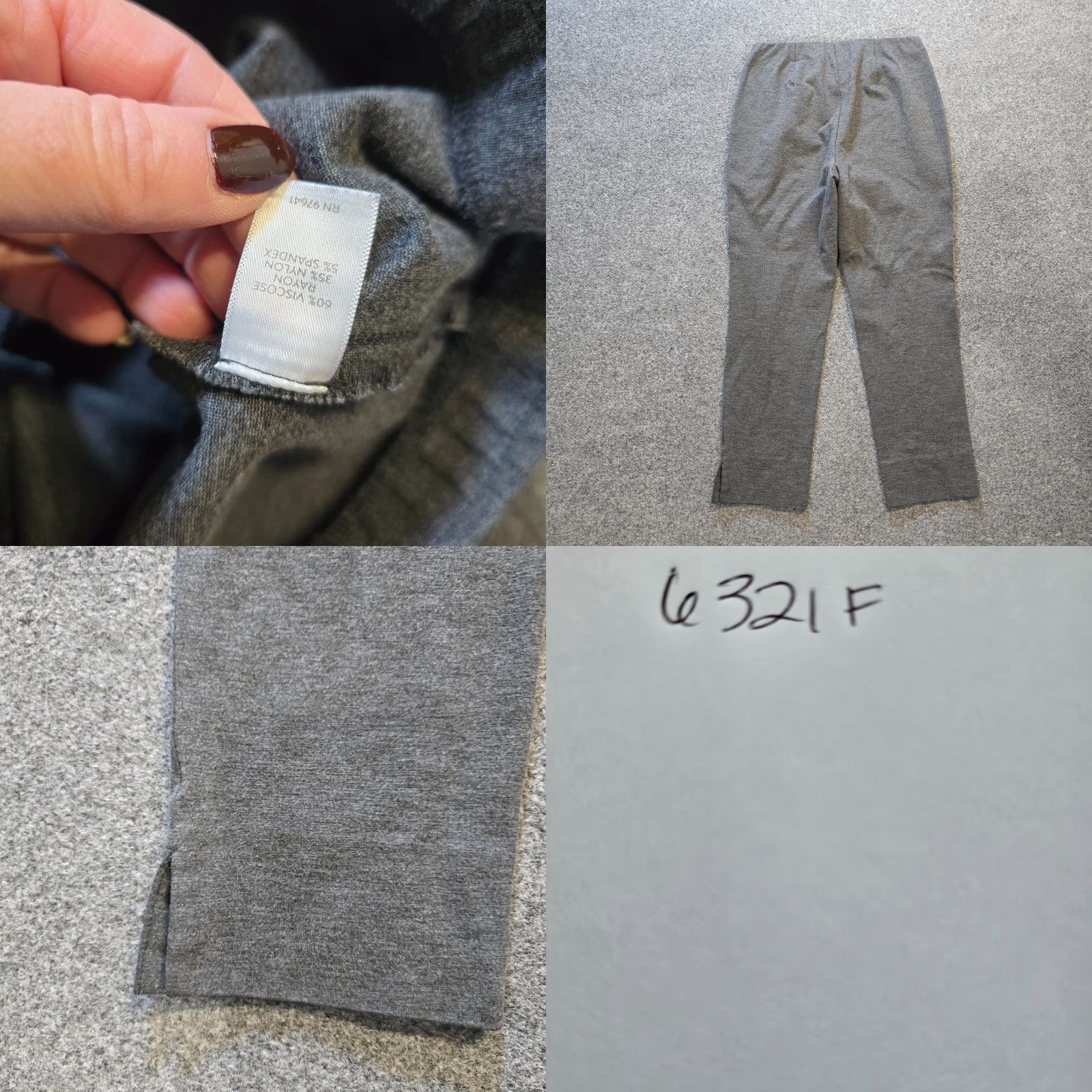 J. Jill J Jill Pants Womens XS Petite Gray Ponte Slim Leg Stretchy Casual Capsule Pants Petite XS Gray Ponte Slim Leg Womens Size 26" / US 2 / IT 38 - 8 Thumbnail