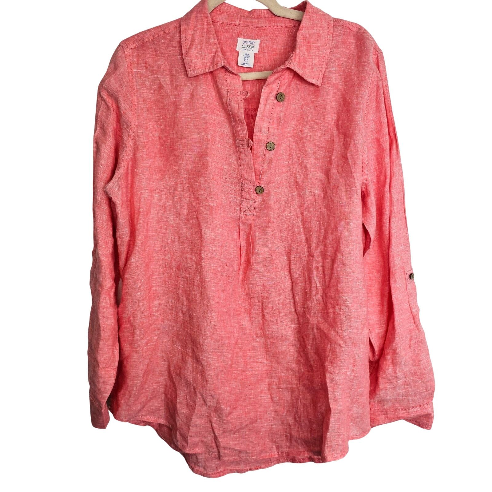 Significant Other Sigrid Olsen Womens Linen Tunic M Coastal Grandma Lagenlook Size M / US 6-8 / IT 42-44 - 1 Thumbnail