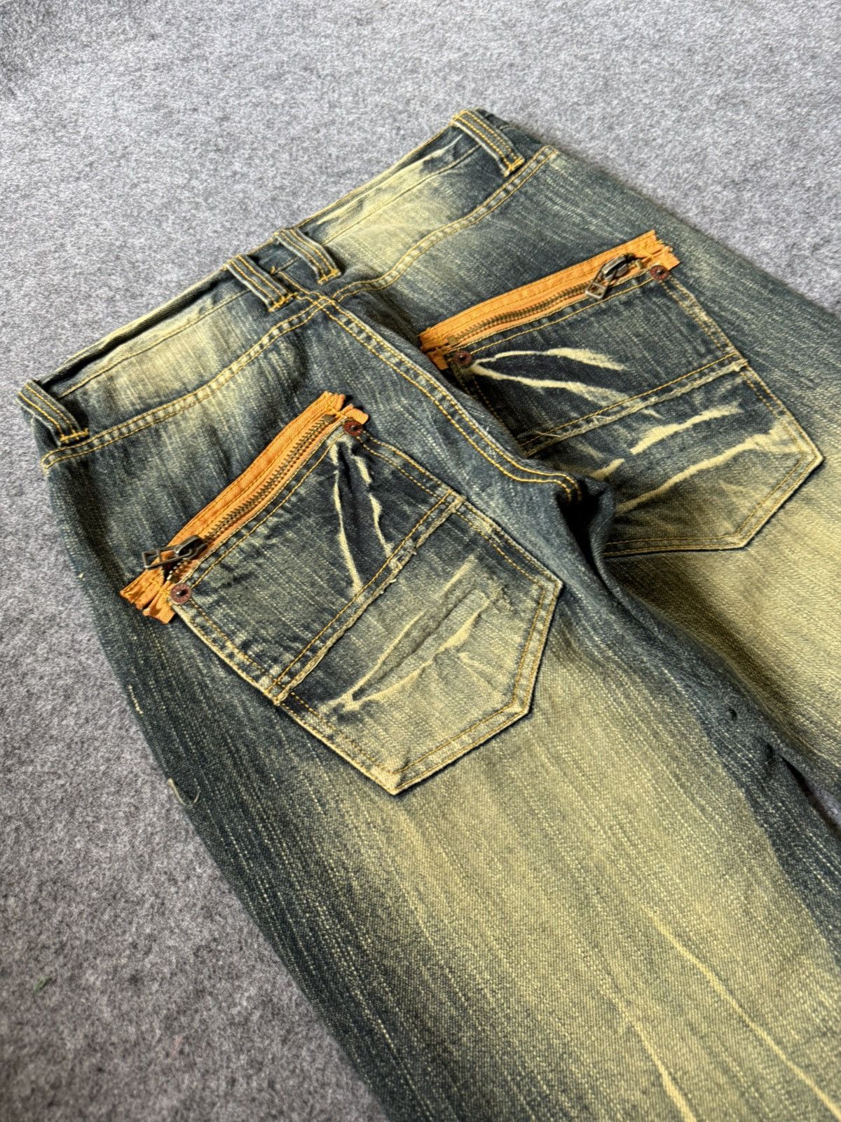 Japanese Brand Clone Devgru Japan Artisal Mud Wash Wrinkle Texture Jeans Size US 30 / EU 46 - 10 Thumbnail