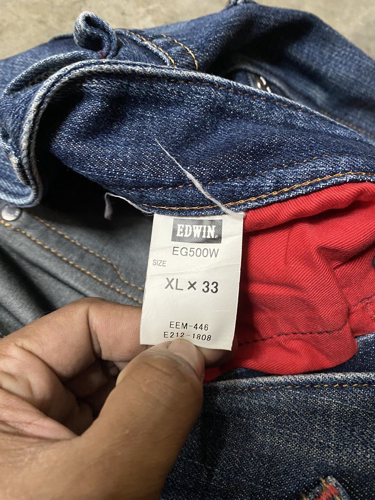 Edwin × Hysteric Glamour × Tornado Mart Baggy Jeans Japanese Edwin Crossbones Distressed Jeans Size US 34 / EU 50 - 15 Thumbnail