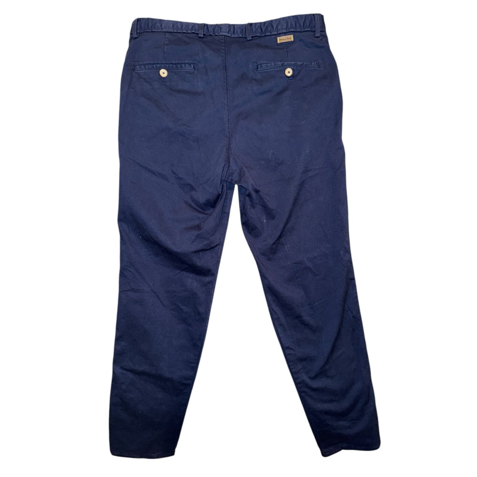 Massimo Dutti Massimo Dutti Men’s US 31 Navy Blue Slim Fit Chino Pants Size US 31 - 4 Thumbnail