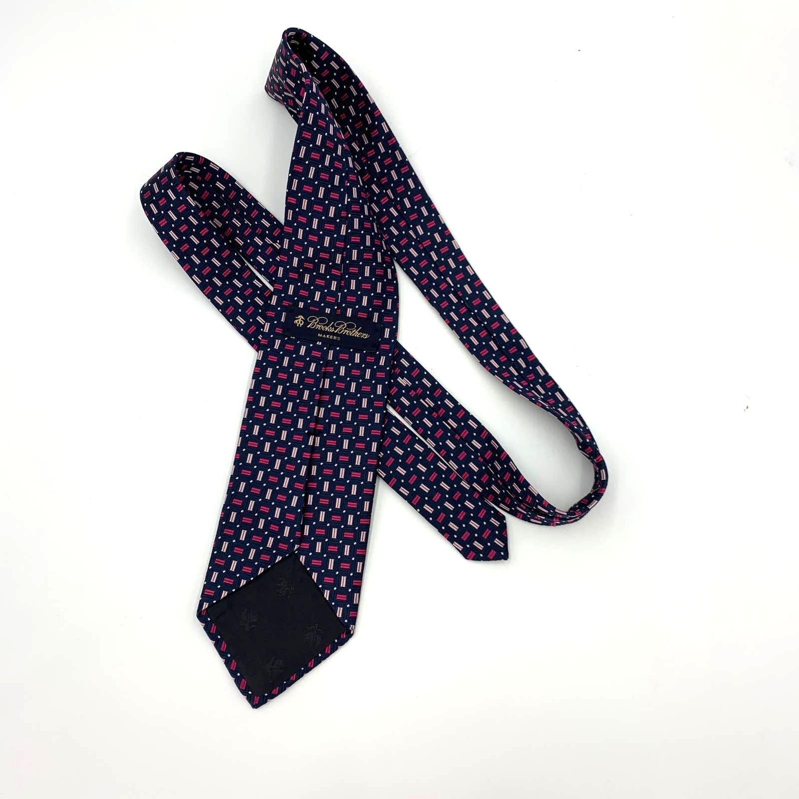Brooks Brothers Brooks Brothers Silk Tie Dots Geometric Weave Size ONE SIZE - 5 Thumbnail