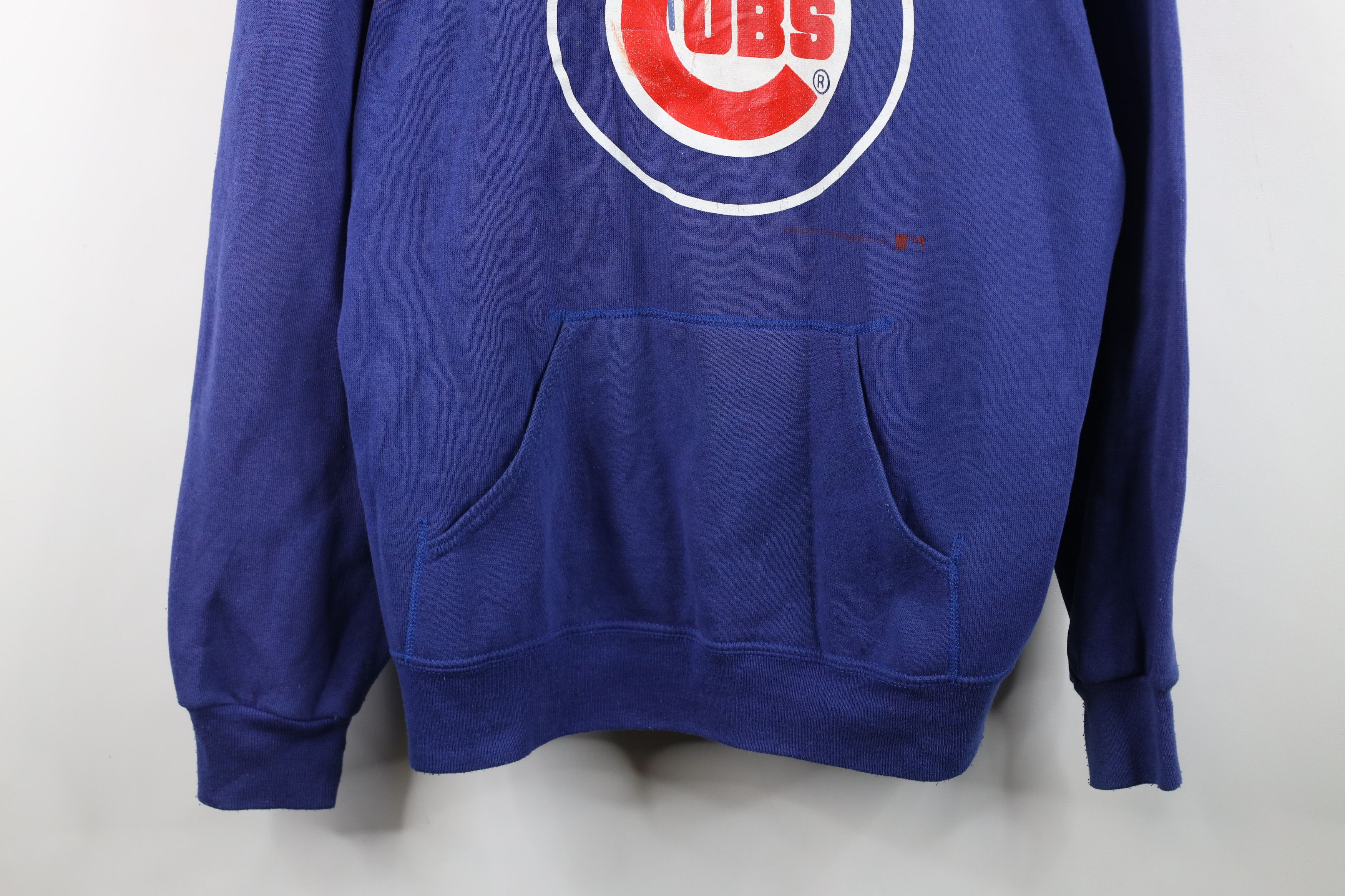 Vintage Vintage 80s Chicago Cubs Baseball Hoodie Sweatshirt Blue USA Size US XL / EU 56 / 4 - 3 Thumbnail