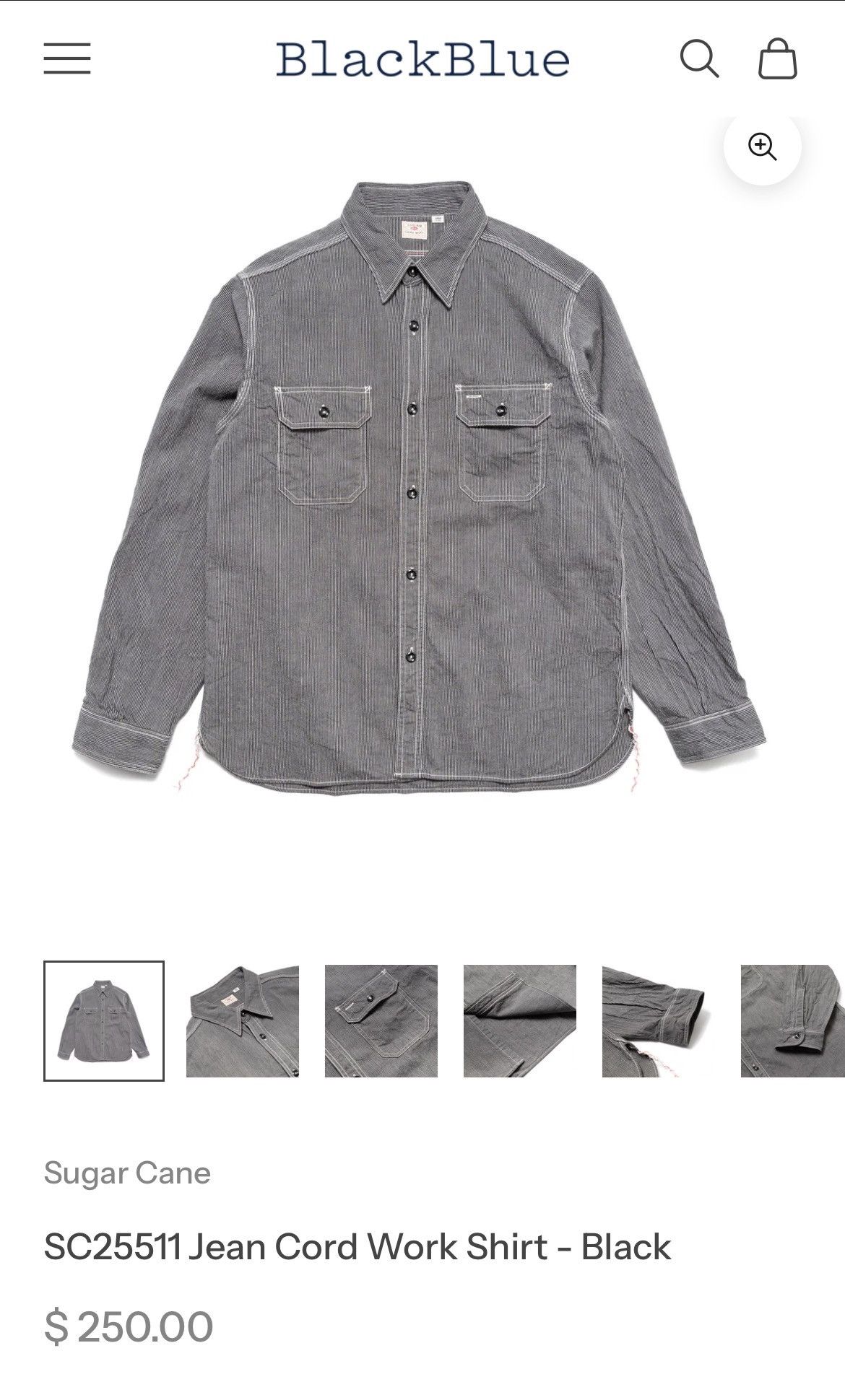 Sugar Cane Sugar Cane Jean Cord Work Shirt Size US S / EU 44-46 / 1 - 1 Thumbnail