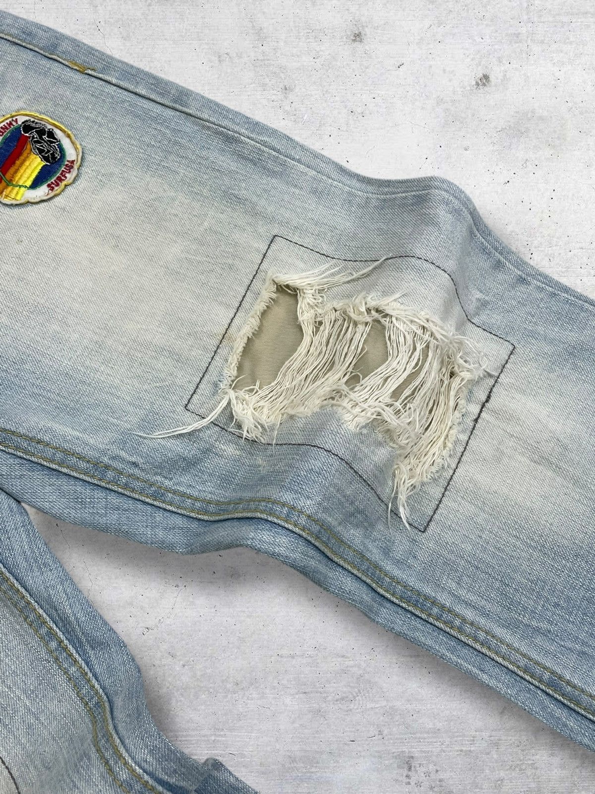 Beauty Beast VINTAGE OG BUZZSPUNKY 90S PUNK SKATE JAPAN RIPPING DENIM Size US 30 / EU 46 - 9 Thumbnail
