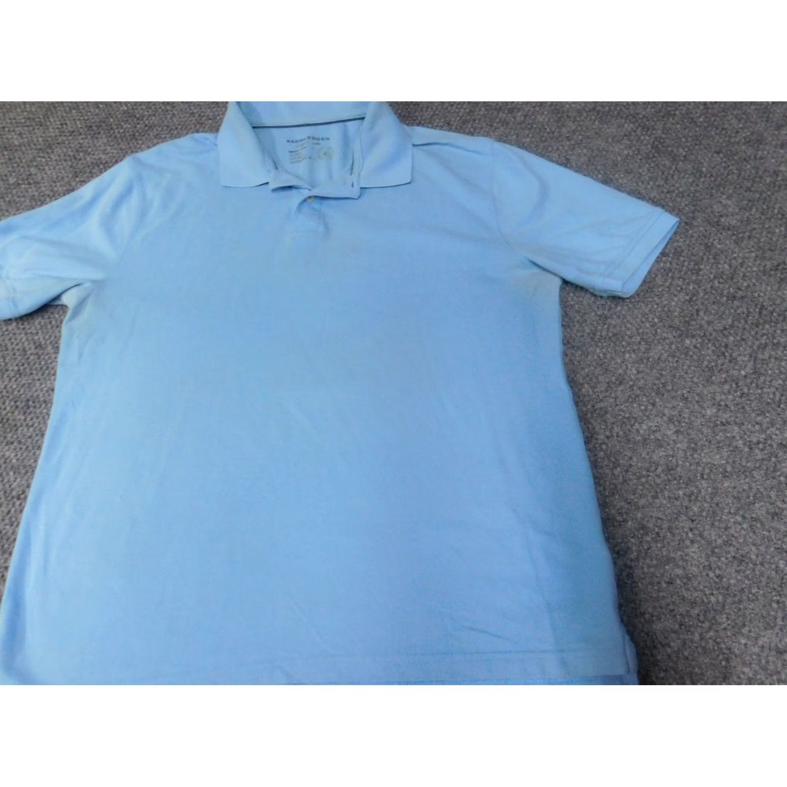 Vintage Saddlebred Polo Shirt Short Sleeve Blue Regular L Mens Striped Button Collar Golf Comfort flex Size US L / EU 52-54 / 3 - 3 Thumbnail