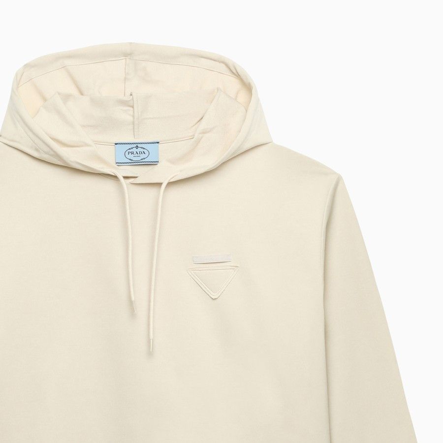 Prada o1d2blof0924 Hooded Sweatshirts in Ivory Size M / US 6-8 / IT 42-44 - 3 Thumbnail