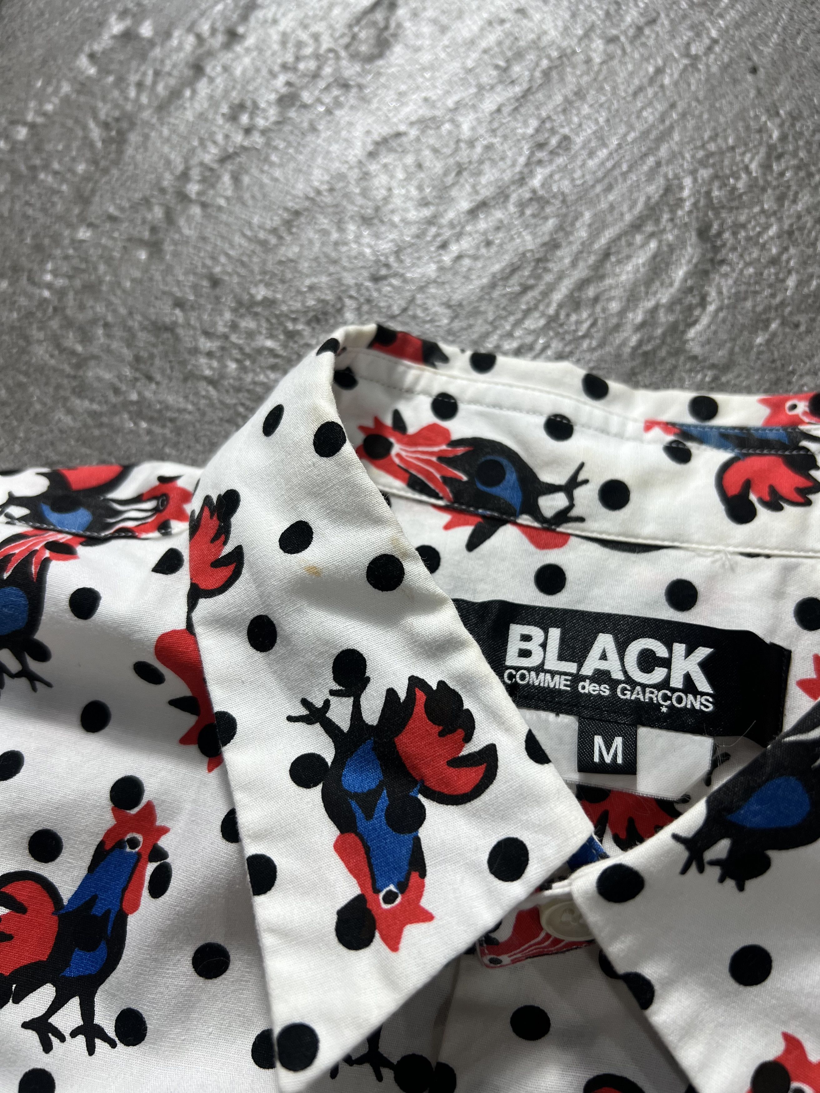 Comme des Garcons Comme des Garçons Black Chicken Printed Dot Shirt Size US M / EU 48-50 / 2 - 4 Thumbnail