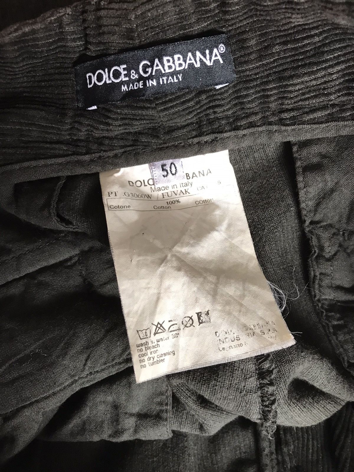 Dolce & Gabbana DOLCE&GABBANA CORDUROY CARGO PANTS Size US 35 - 7 Thumbnail