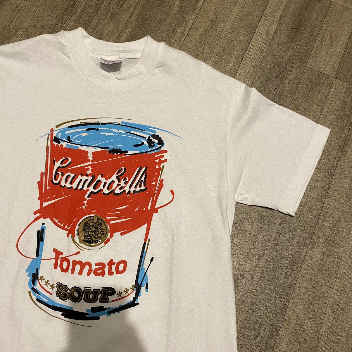 Andy Warhol × Vintage Vintage 90's Andy Warhol iconic tomato soup Tshirt Size US M / EU 48-50 / 2 - 2 Thumbnail