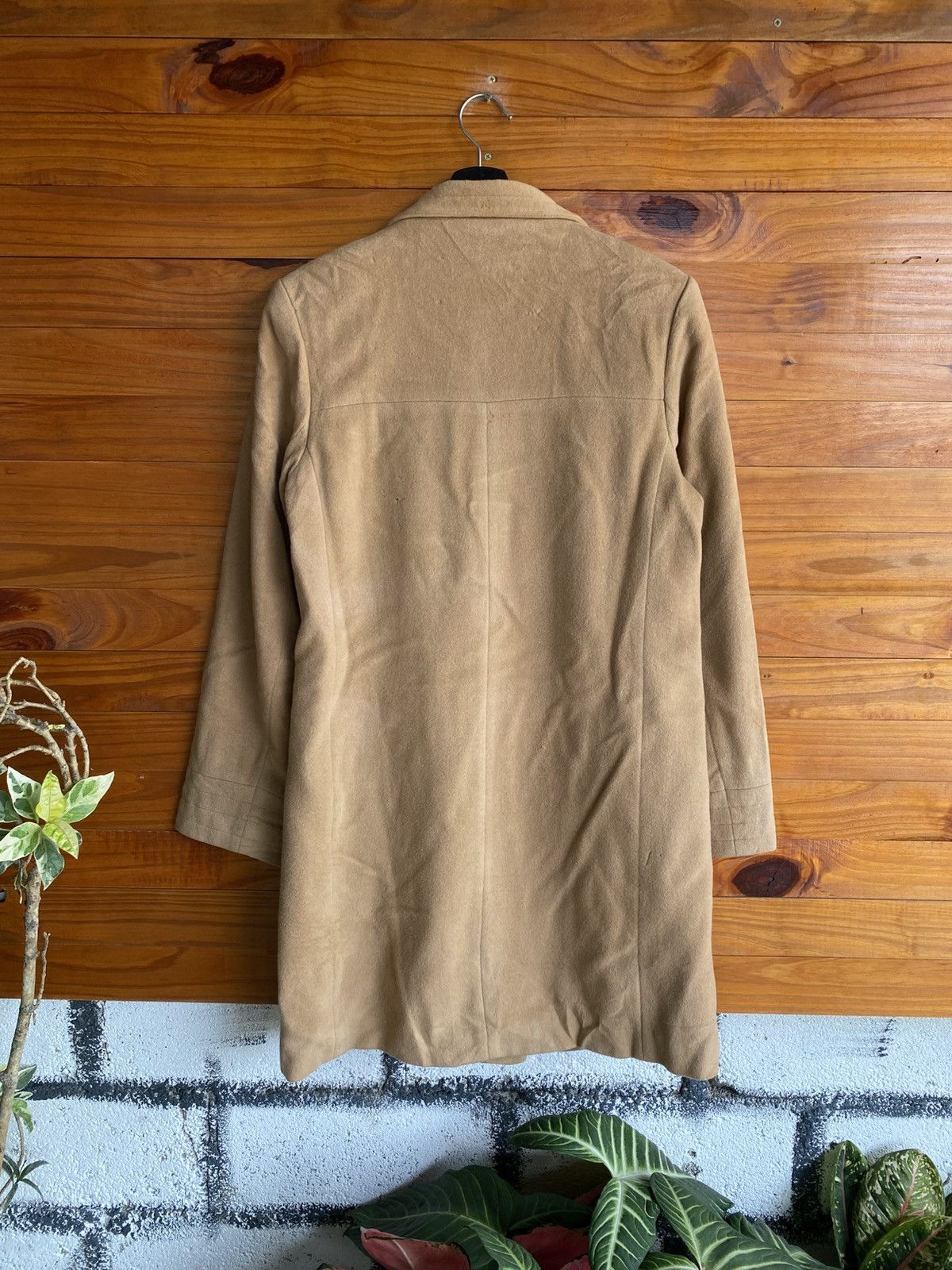 Vintage CAROLL Paris Beige Wool Blend Long Coat Classic French Size M / US 6-8 / IT 42-44 - 10 Thumbnail
