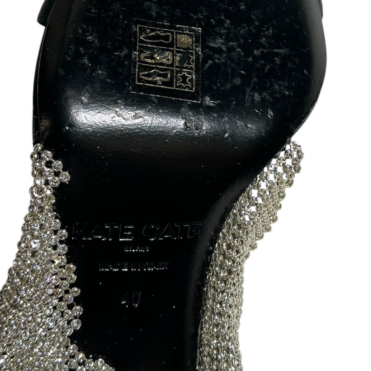 Designer Kate Cate crystal heel Size US 10 / IT 40 - 4 Thumbnail