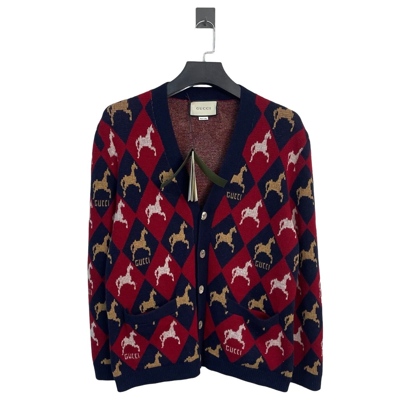 Gucci Gucci Horse Jacquard Cardigan Size M Size US M / EU 48-50 / 2 - 1 Thumbnail