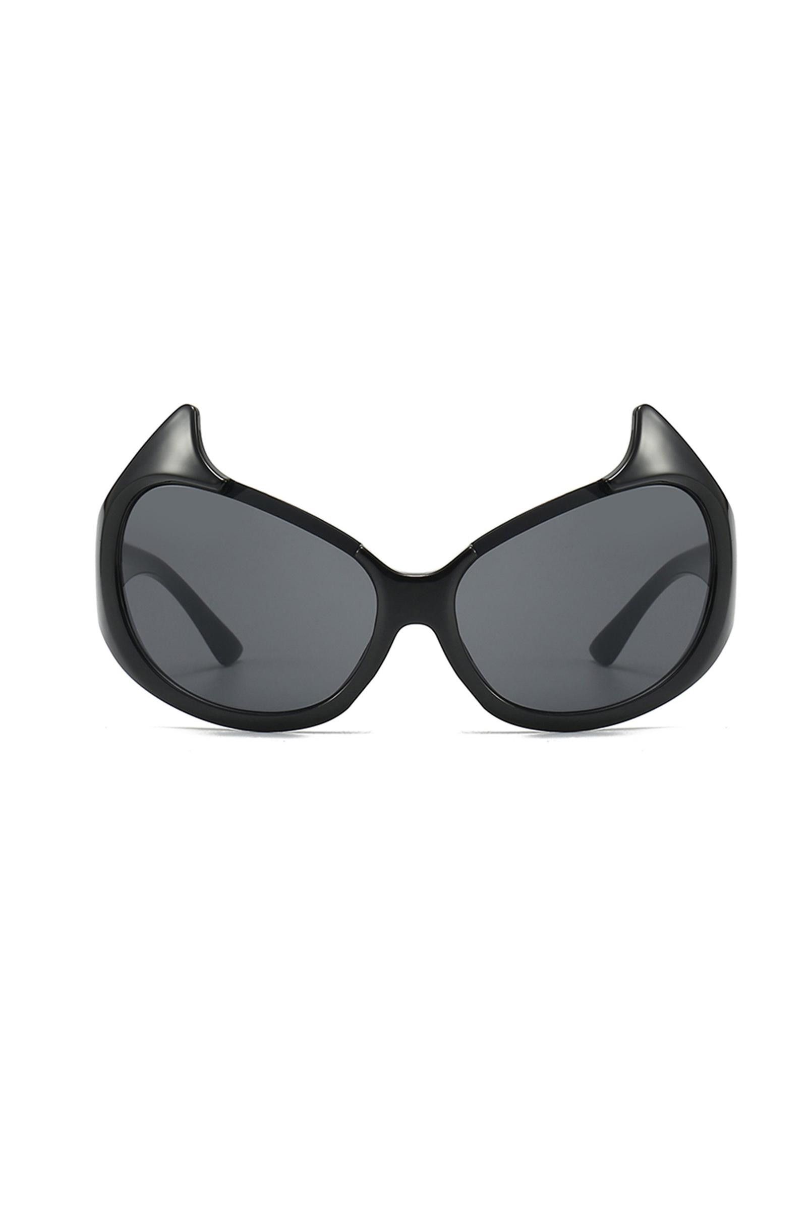 Other Y2k Avant Garde Futuristic Little Devil Black Sunglasses OS Size ONE SIZE - 7 Thumbnail