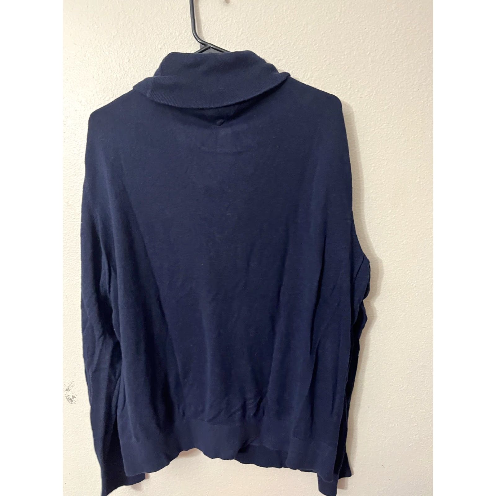 Tommy Hilfiger VINTAGE Tommy Hilfiger Navy Blue Shawl Collar Sweater Pima Cotton Men Size XL Size US XL / EU 56 / 4 - 3 Thumbnail