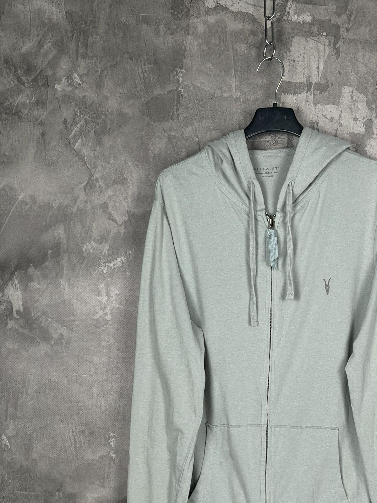 Allsaints × Japanese Brand Allsaints Black Japanese Style Y2K Zip Up Hoodie Blank Size M / US 6-8 / IT 42-44 - 3 Thumbnail
