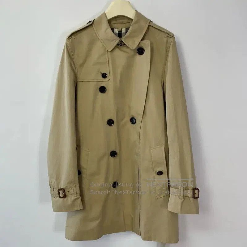 Burberry Casual Khaki Trench Coat for Men.