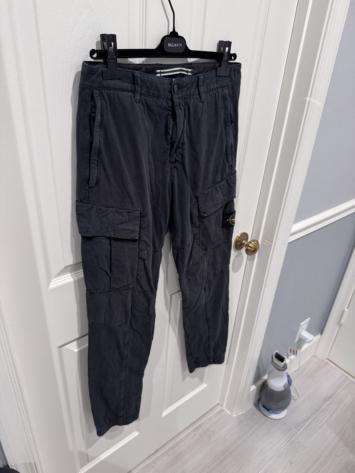 Stone Island Stone Island Black Cotton Cargo Pants Sz 30 Type SL Size US 30 / EU 46 - 2 Thumbnail