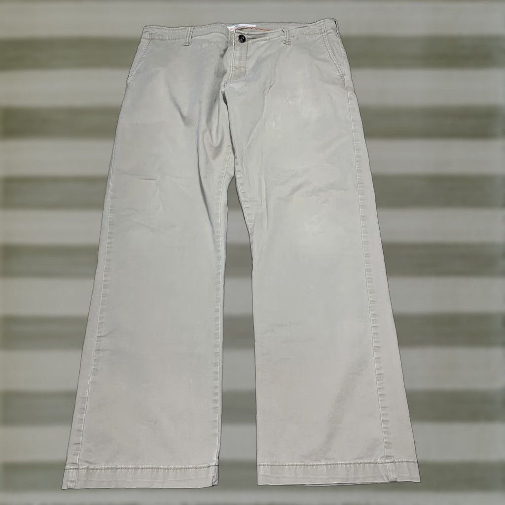 Lee LEE Modern Series L342 Jeans Straight Men Beige 39 x 29 1/2 Regular 5 Pocket Denim Belt Loops Zip Straight Fit Jeans Mens Beige LEE Modern Series L342 Size US 39 - 1 Thumbnail