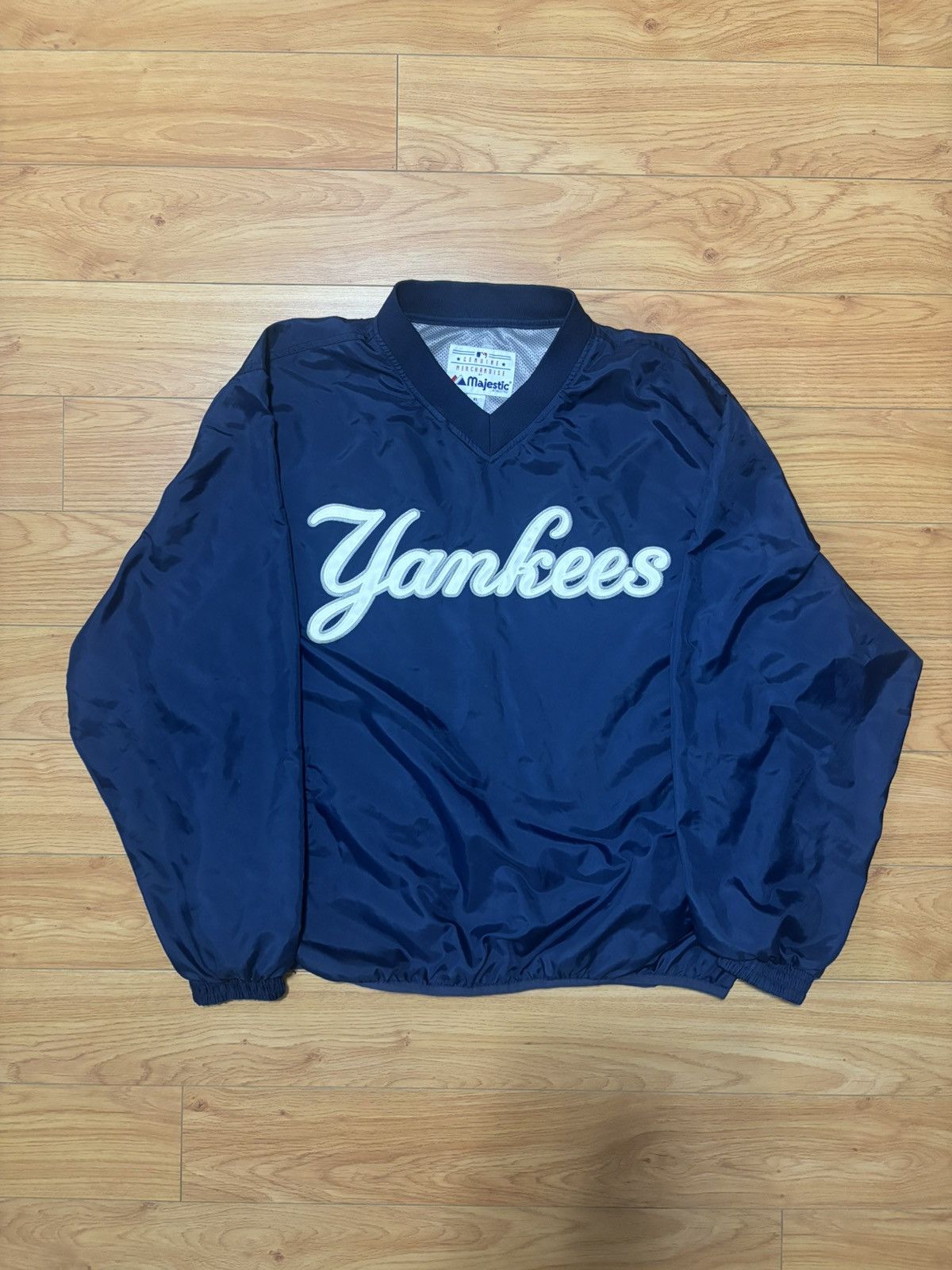 majestic NEWYORK YANKEES スタジャンM 38 Men's New York Yankees Majestic Navy On-Field Therma Base