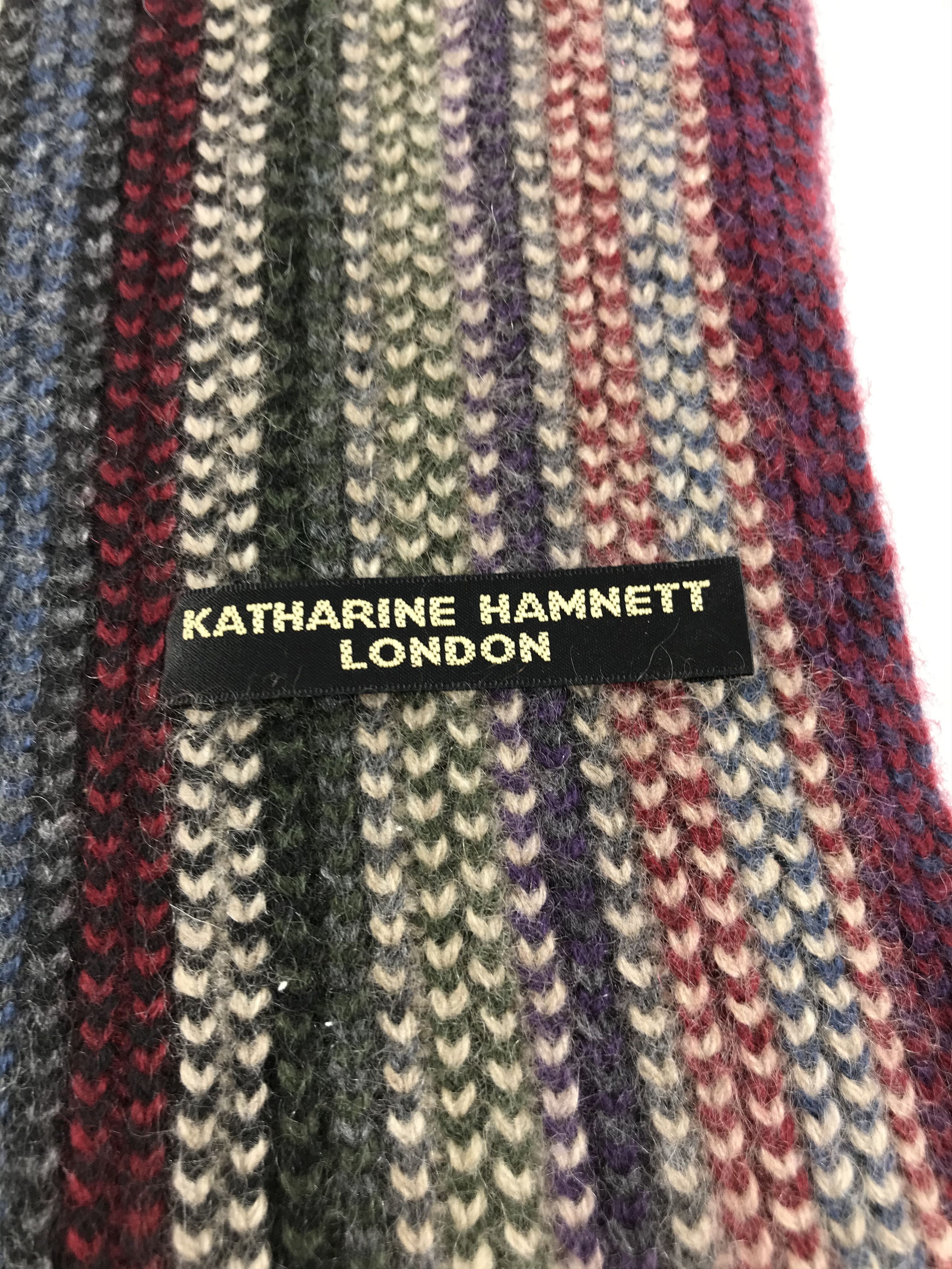 Katharine Hamnett London Katharine Hamnett London Knit Wool Scarf Muffler V101 Size ONE SIZE - 4 Thumbnail