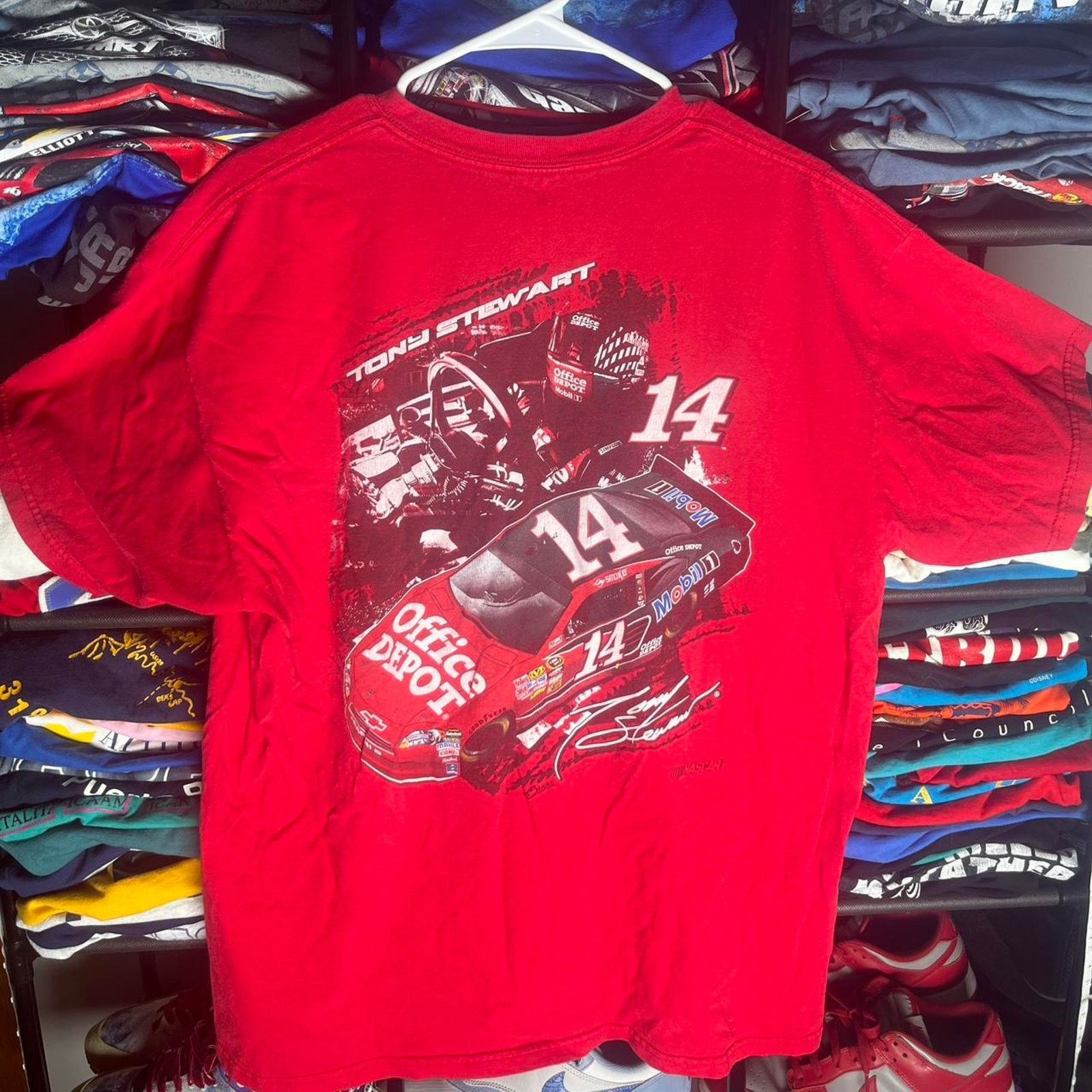 NASCAR Vintage y2k tony stewart nascar Size US XL / EU 56 / 4 - 1 Thumbnail