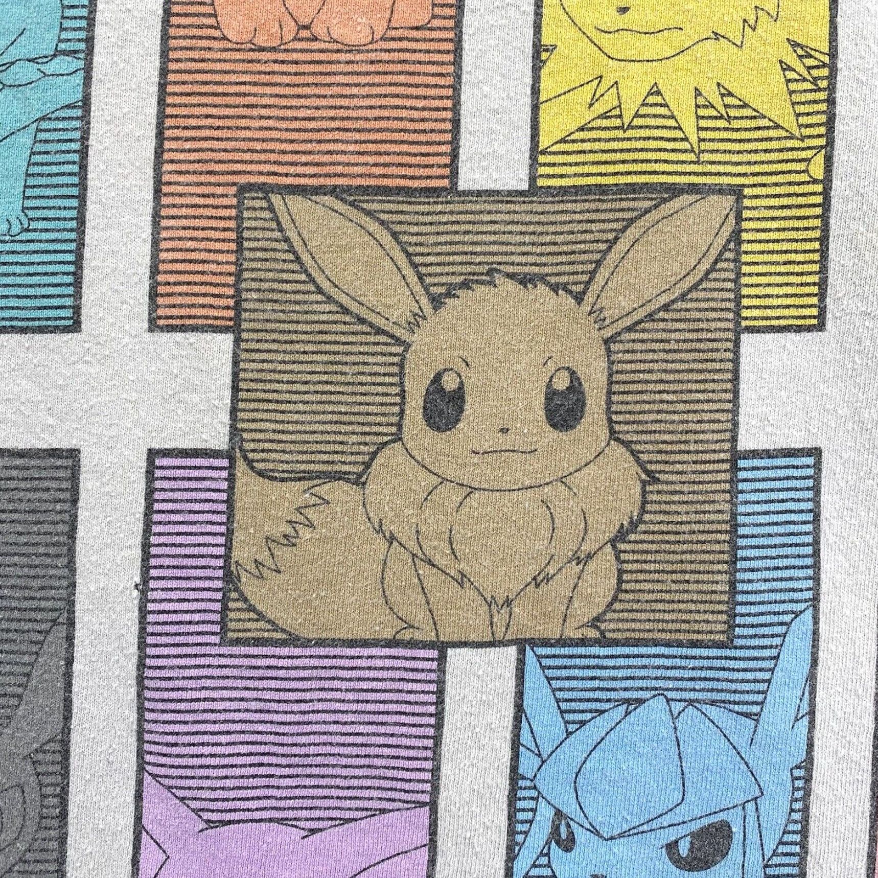 Vintage VINTAGE Pokémon Eevee Graphic T-Shirt Unisex Adults Extra Small Gray Cotton Spring Summer Pokemon Size US XS / EU 42 / 0 - 7 Thumbnail