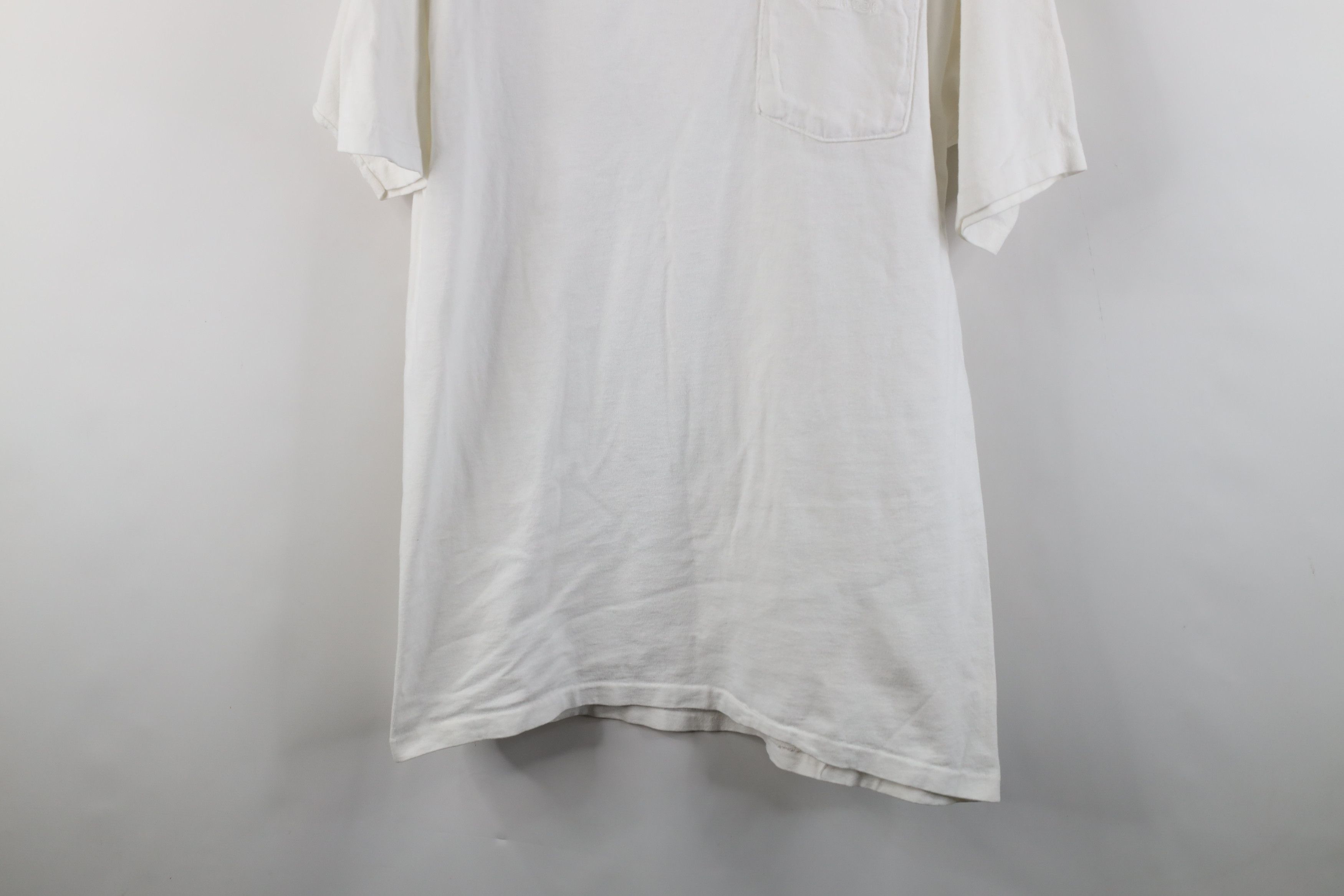 Columbia × Vintage Vintage 90s Columbia Heavyweight Cotton T-Shirt White USA Size US L / EU 52-54 / 3 - 3 Thumbnail