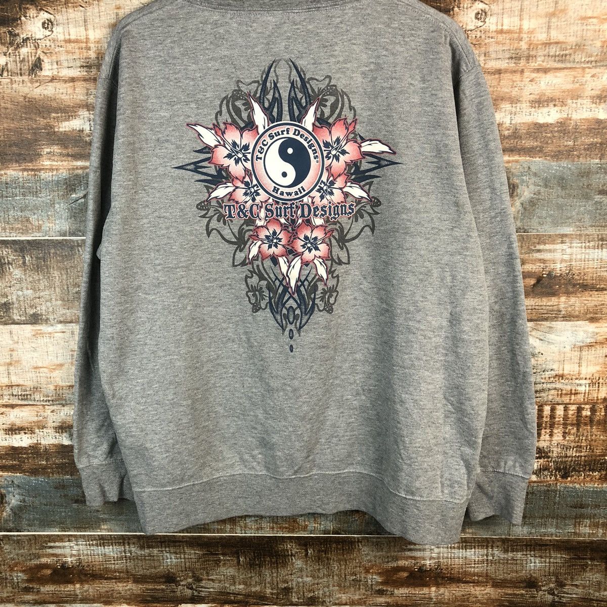 Vintage T&C Surf Designers Grey vintage Sweatshirt #A1273 Size US L / EU 52-54 / 3 - 3 Thumbnail