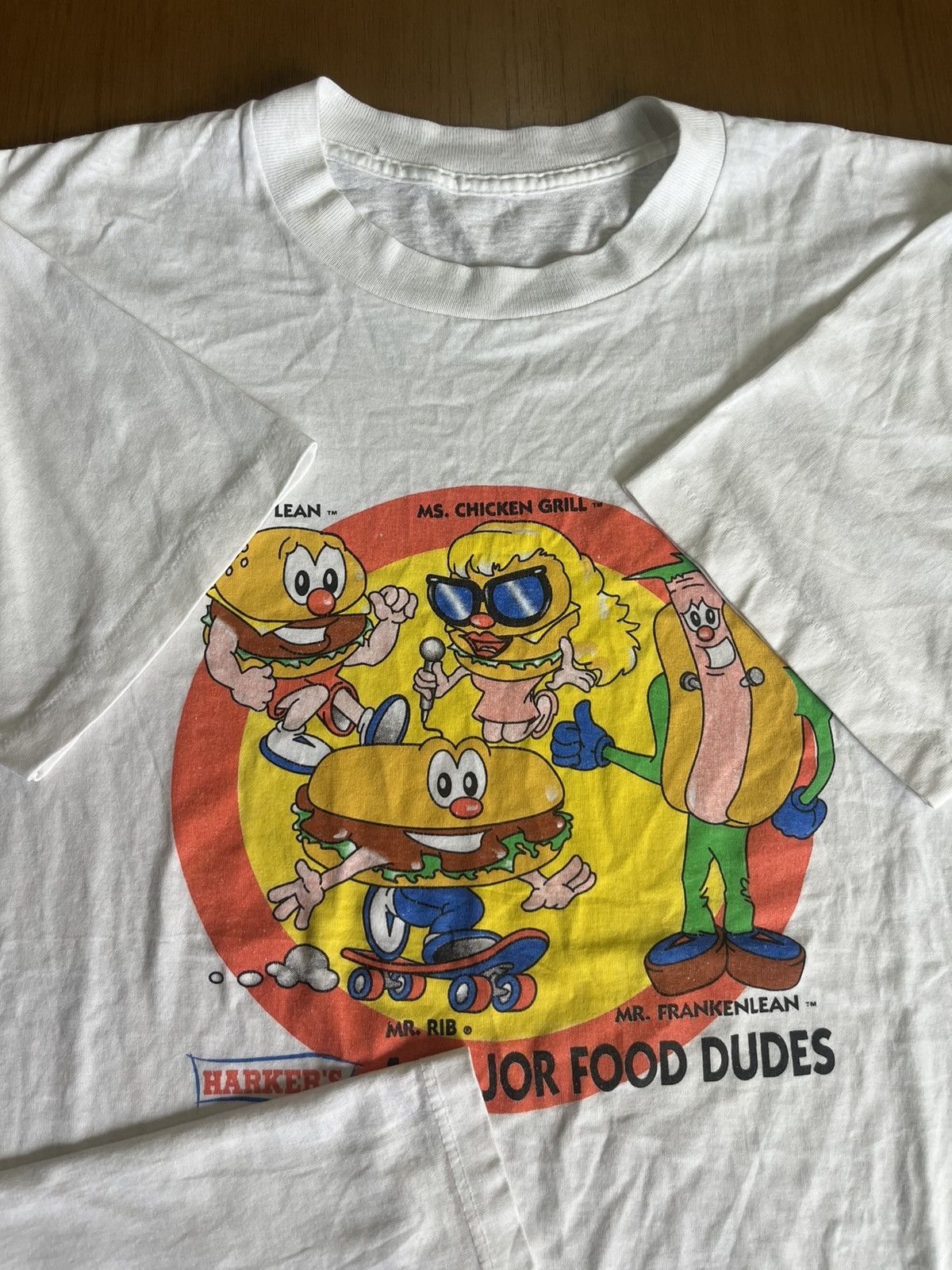 Junk Food Vintage HARKER’S 4 Major Food Dudes Charactor 90’s Tshirt Size US XL / EU 56 / 4 - 7 Thumbnail