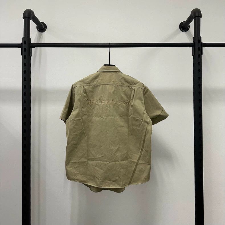Balenciaga Balenciaga size 39 FW19 khaki cargo short sleeve shirt with Size US M / EU 48-50 / 2 - 2 Thumbnail