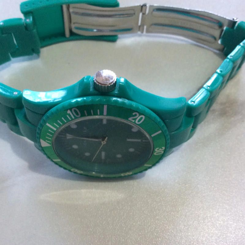Designer Identity green plastic watch Size ONE SIZE - 5 Thumbnail