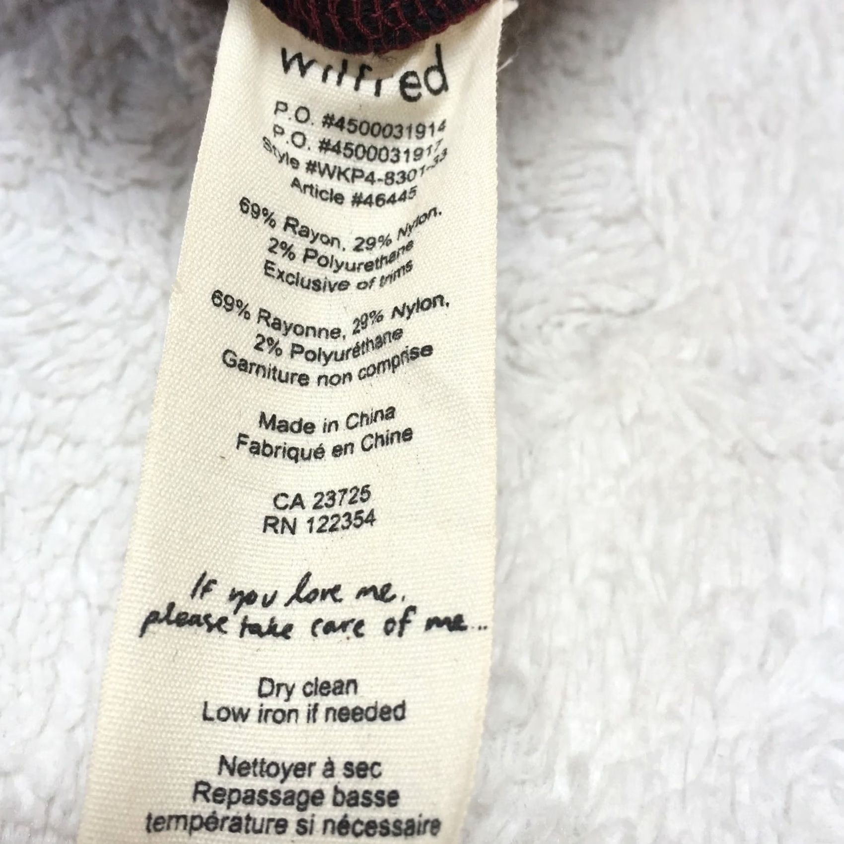 Vintage Wilfred Women's Long Sleeve Fit & Flare Tartine Dress Plum Size 2 2D 10 Size XS / US 0-2 / IT 36-38 - 4 Thumbnail