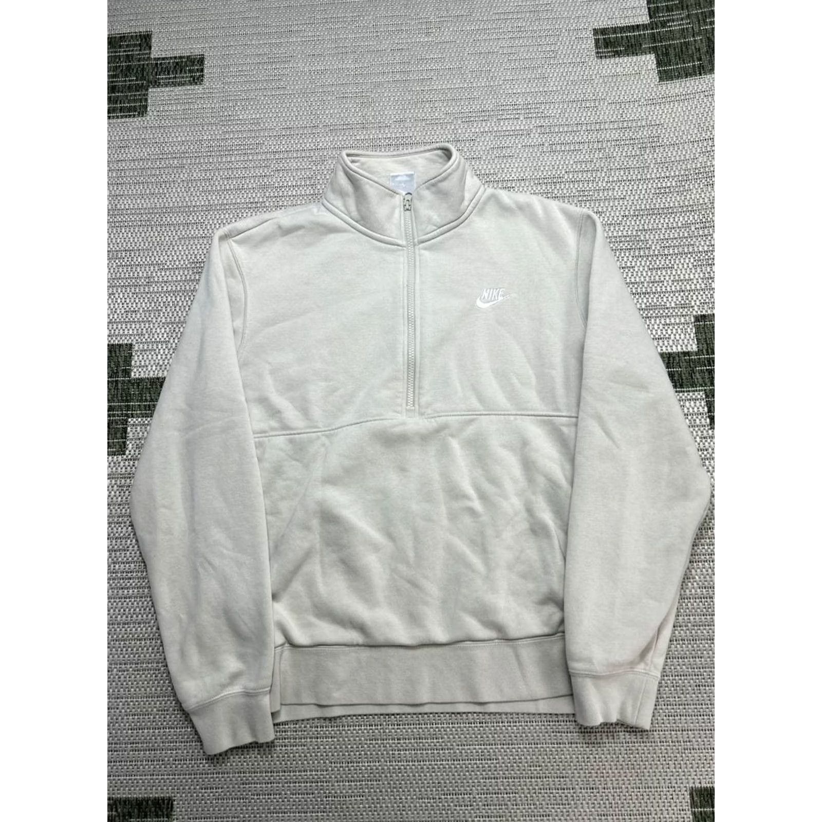 Nike Nike Sportswear Club Half Zip Sweatshirt Mens Gray Medium Fleece Lined Mock Neck Size US M / EU 48-50 / 2 - 2 Thumbnail