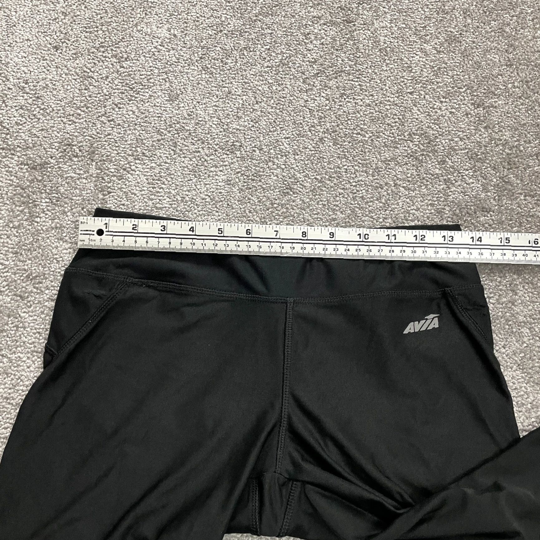 Avia Avia Leggings Womens Small Black Cropped Athletic Yoga Active 27x20 Size 28" / US 6 / IT 42 - 7 Thumbnail