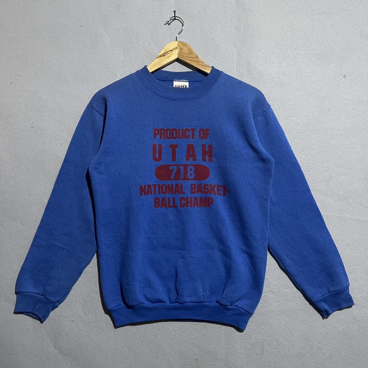 Tultex Vintage 90s Tultex Utah National Basketball Champ Sweatshirt Size US S / EU 44-46 / 1 - 1 Thumbnail