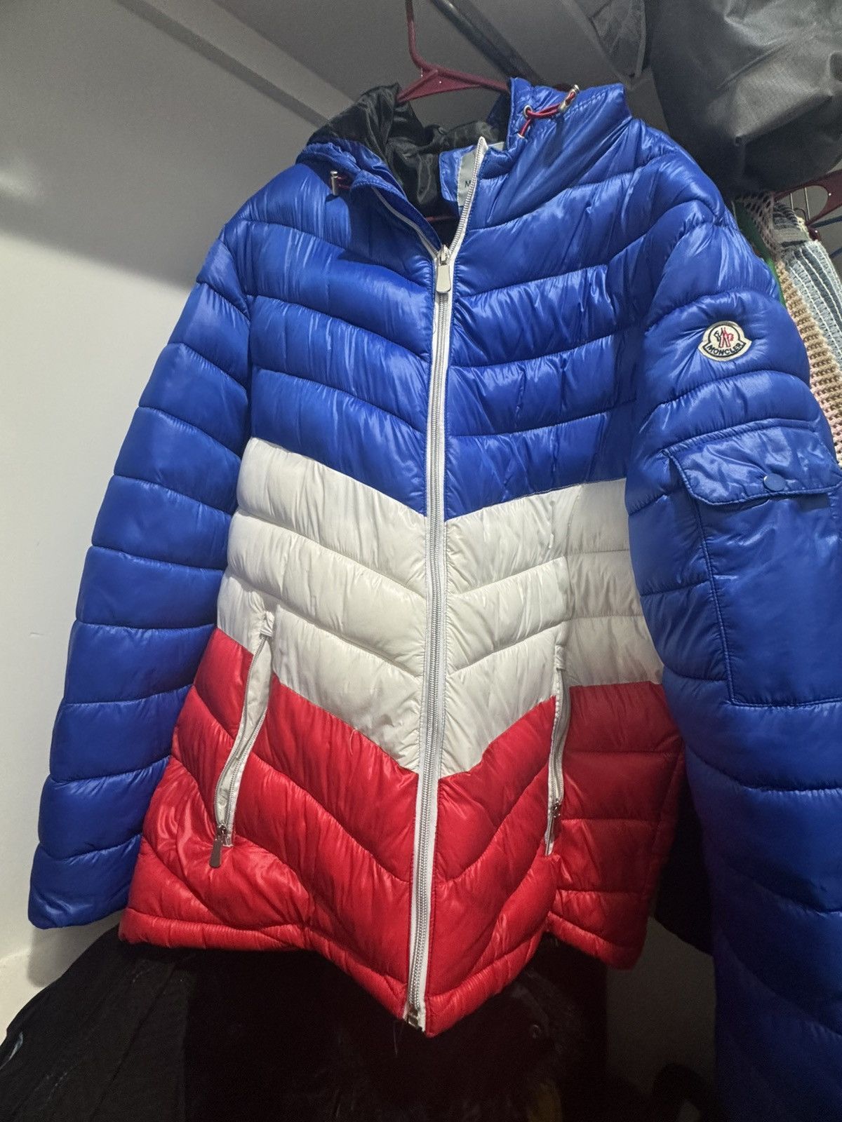 Moncler MonclerTricolor Hooded Puffer Jacket - Authentic Size US XXL / EU 58 / 5 - 2 Thumbnail