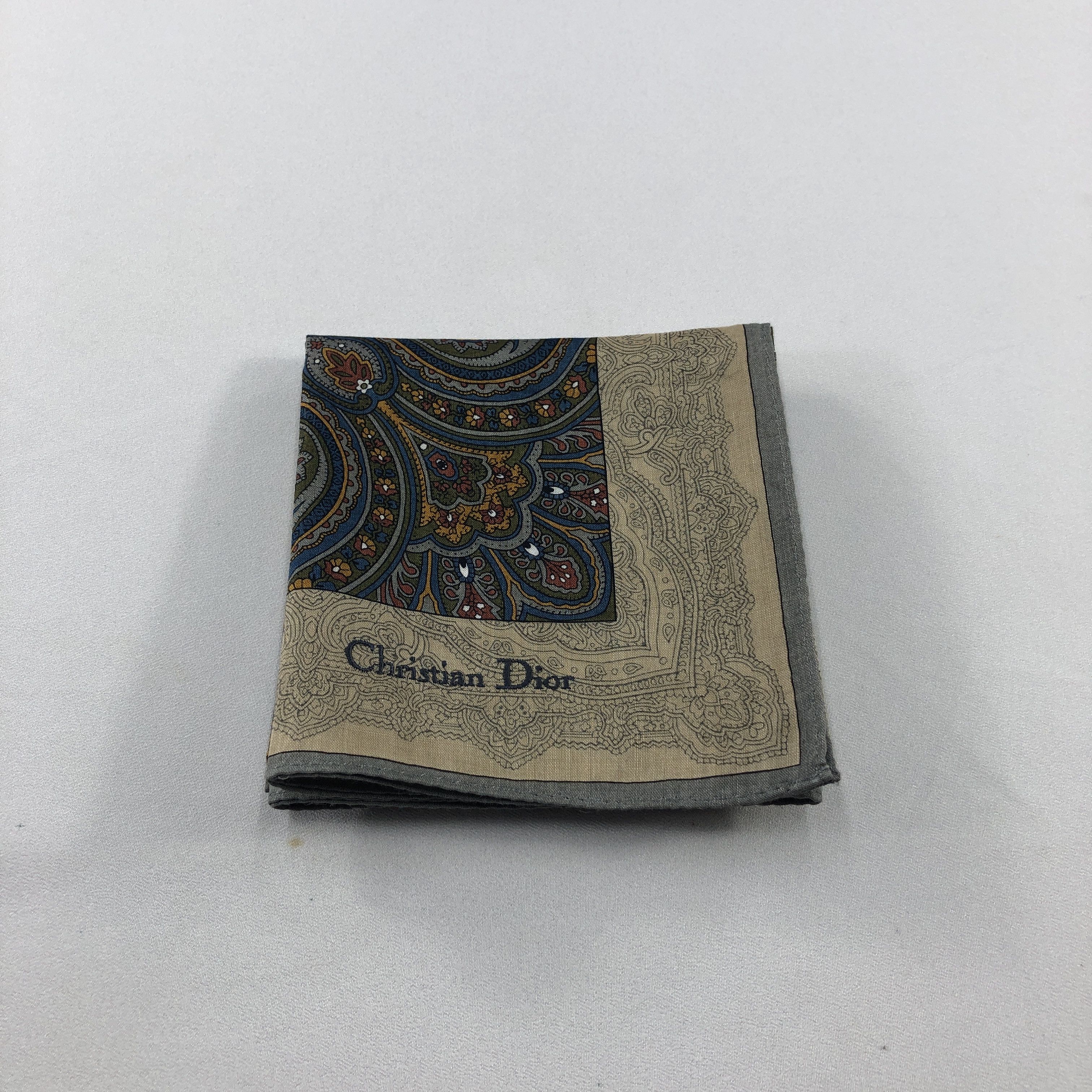 Christian Dior Monsieur Christian Dior Handkerchief Neckerchief Bandana H2882 Size ONE SIZE - 5 Thumbnail