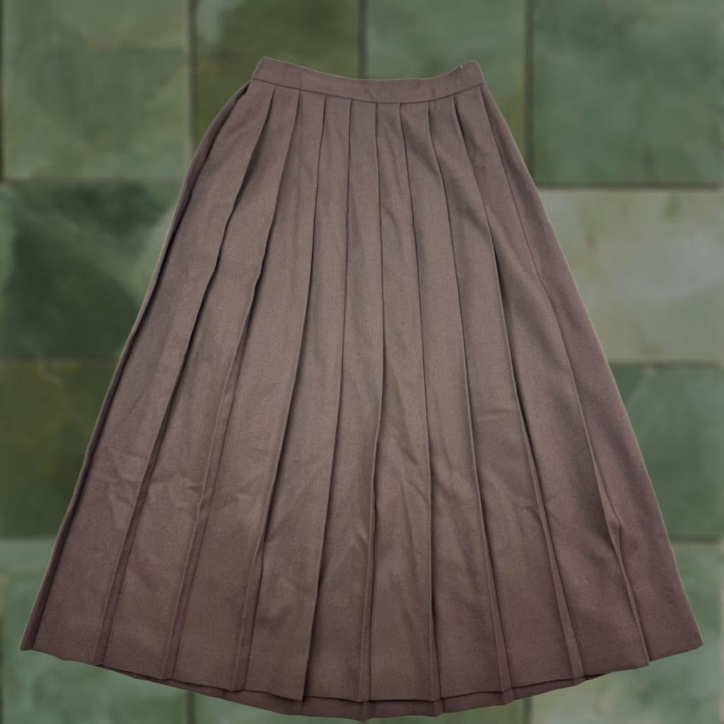 Vintage VINTAGE JH Collectibles Wool Skirt Womens 25 Pleated 1980s 90s Hipster Size 42" / US 20 - 1 Thumbnail