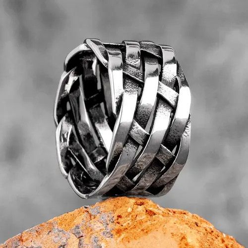 Other Weaving Hollow Stainless Steel Mens Ring Size ONE SIZE - 2 Thumbnail