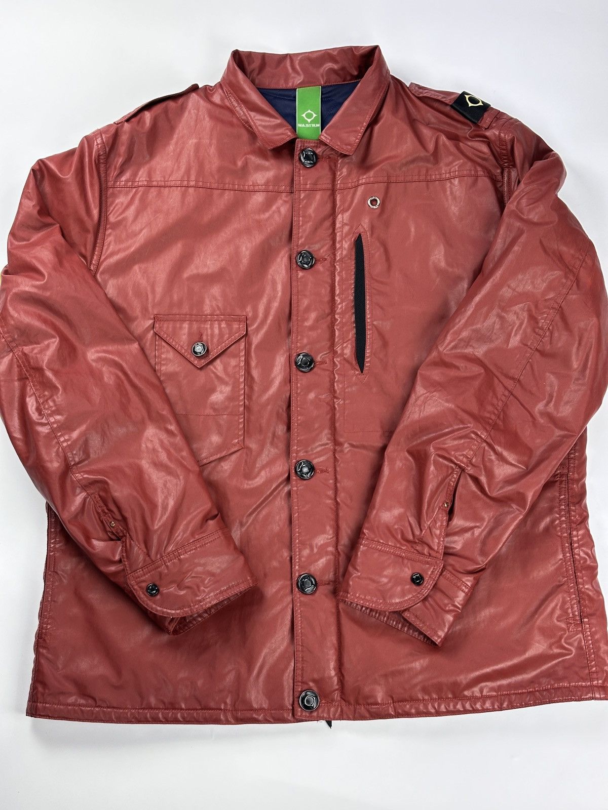 MA.STRUM MA.Strum Red/Burgundy Leather Jacket Size US XL / EU 56 / 4 - 4 Thumbnail