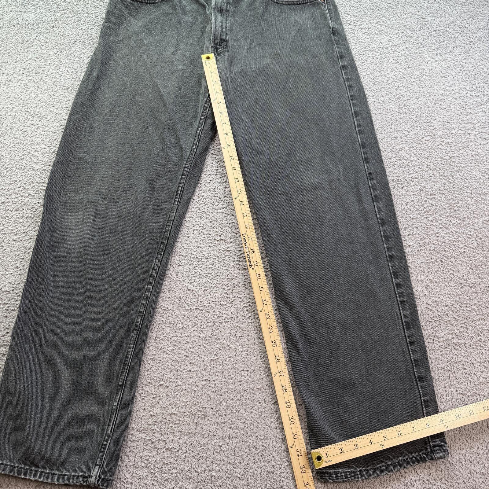 Levi's Levis 550 Relaxed Fit Faded Black Baggy Jeans Vintage 40x34 Size US 40 / EU 56 - 4 Thumbnail