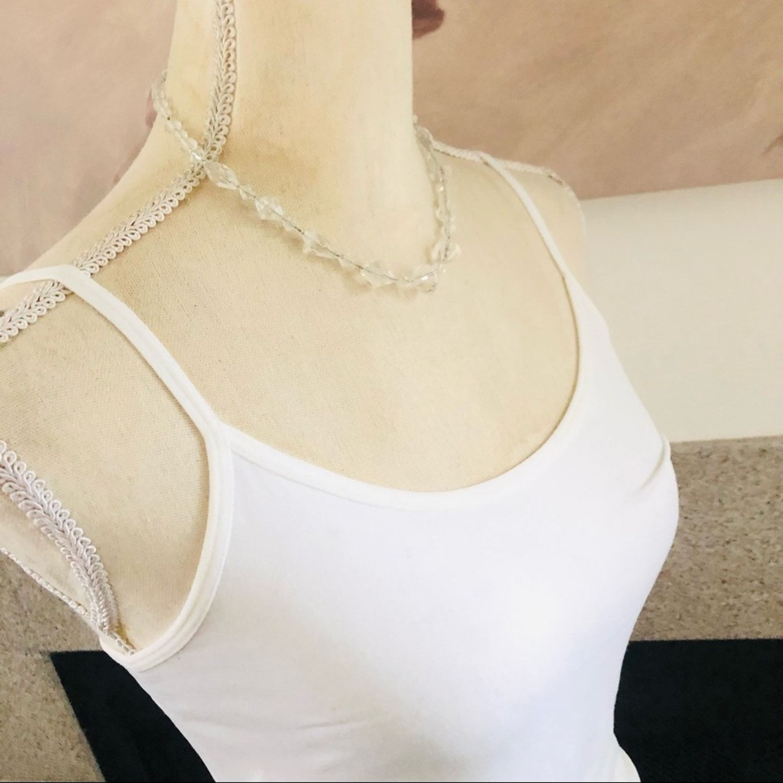 Vintage Vintage faceted clear glass crystal chain strand necklace Size ONE SIZE - 2 Thumbnail
